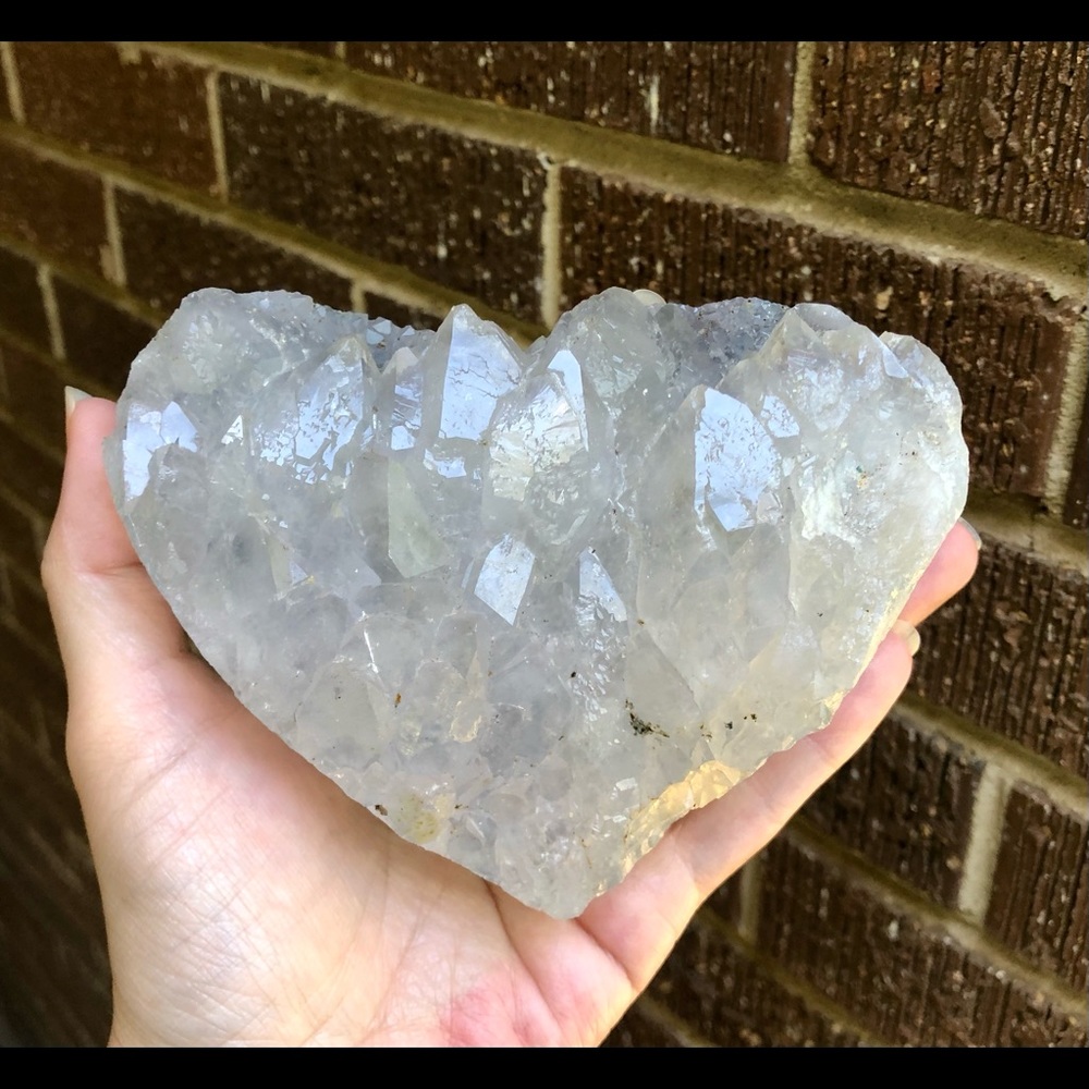 Amethyst geode heart